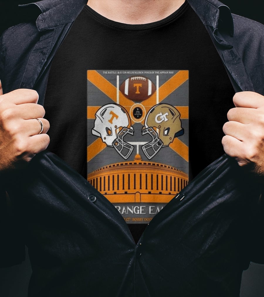 Tennessee Vs Georgia Tech Big Orange Empire September 12 2026 Bobby Dodd Stadium Football Duel T-Shirt