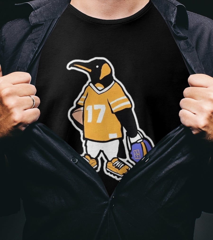 DNVR Number 17 Penguin In Denver Football Gear T-Shirt