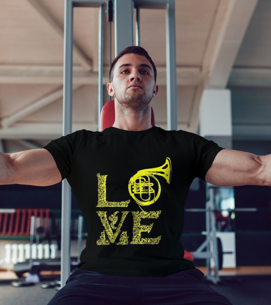 Love French Horn Music Orchestra Musician T-Shirt