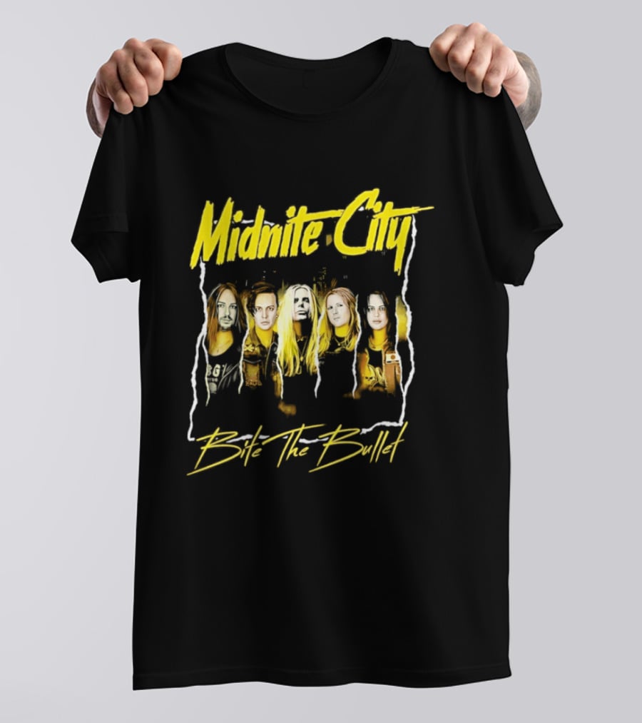 Midnite City Bite The Bullet Band Hard Rock Music T-Shirt