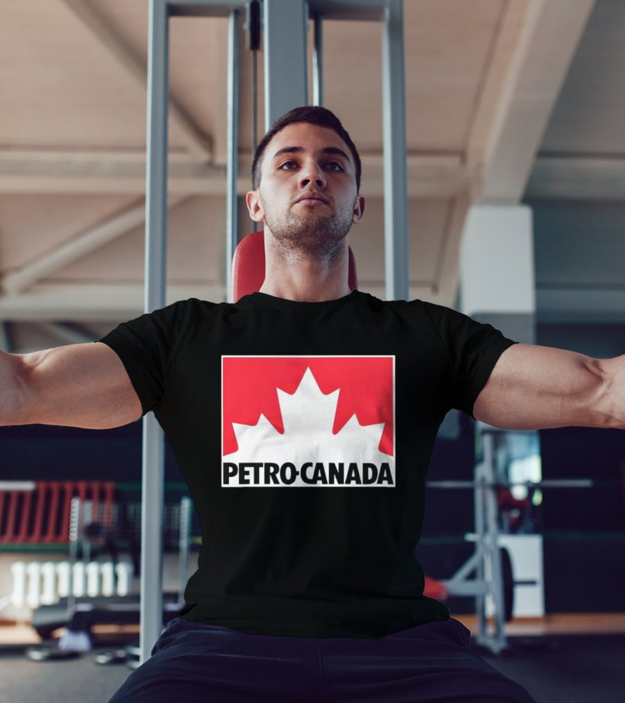 Petro Canada Canadian Gas Station Maple Leaf Branding T-Shirt