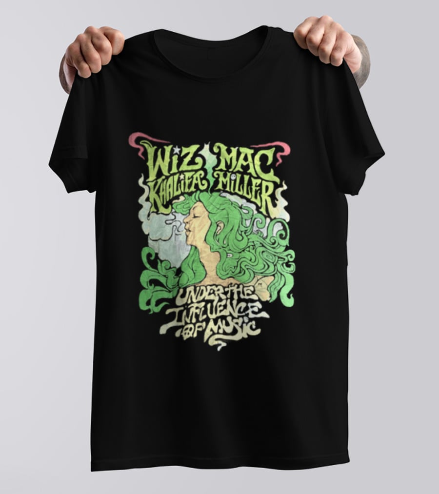 Wiz Khalifa Mac Miller Under The Influence Of Music Tour Colorful T-Shirt