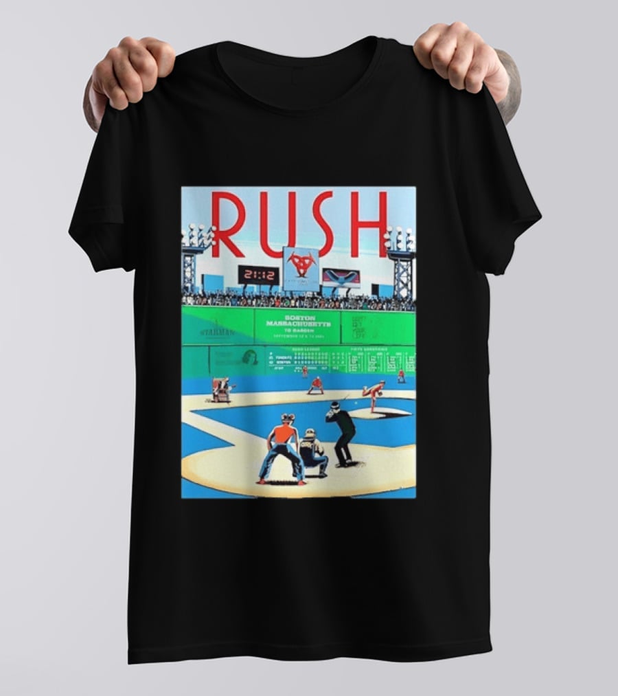 Rush 2112 Fifty Something Tour Boston Massachusetts TD Garden September 5 2024 Stadium Baseball T-Shirt
