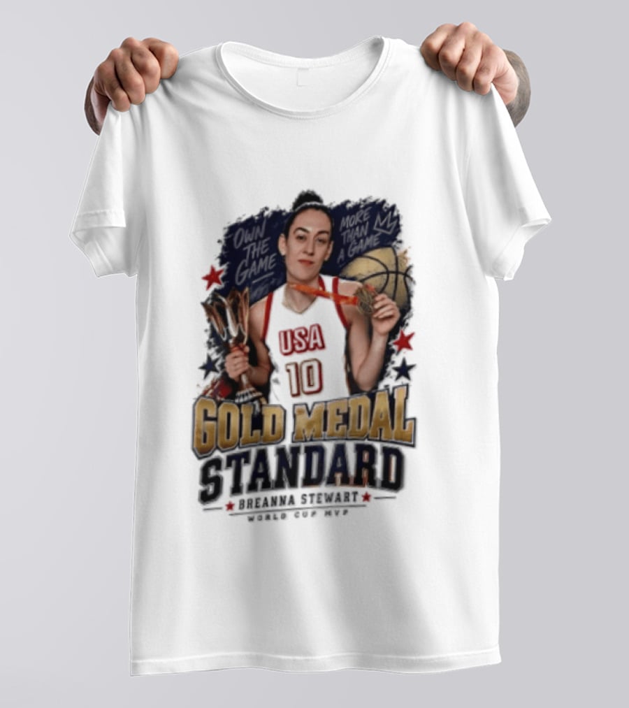 USA 10 Gold Medal Standard Breanna Stewart Basketball T-Shirt