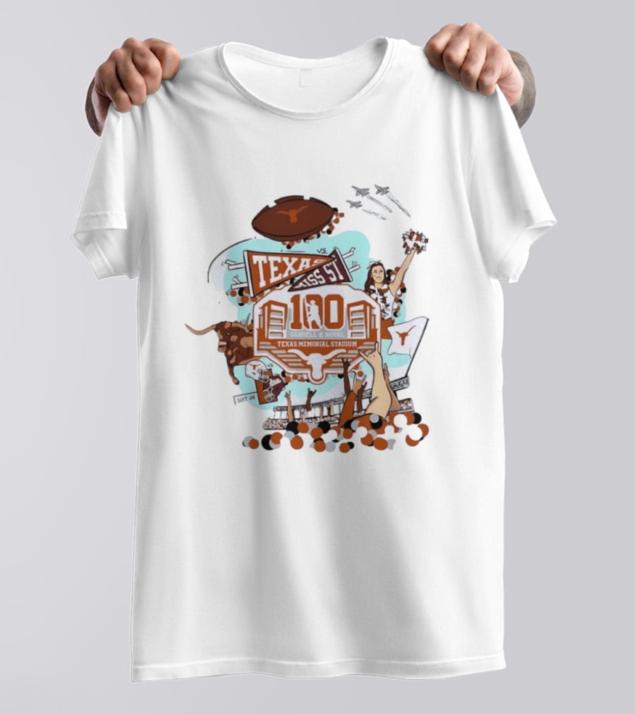 Darrell K Royal Texas Memorial Stadium 100 Years Texas Vs Mississippi State Anniversary Game T-Shirt