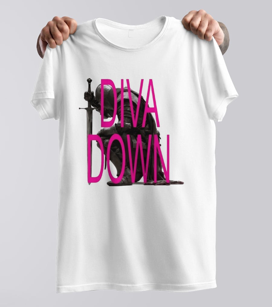 Diva Down Knight Sword Warrior Armor T-Shirt