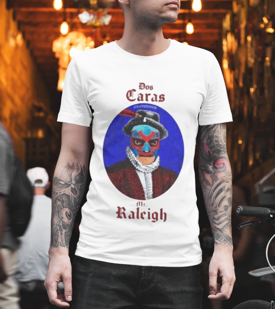 Dos Caras Mr Raleigh Graveyard Lucha Libre Mask T-Shirt