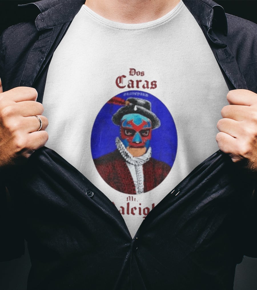Dos Caras Mr Raleigh Graveyard Lucha Libre Mask T-Shirt