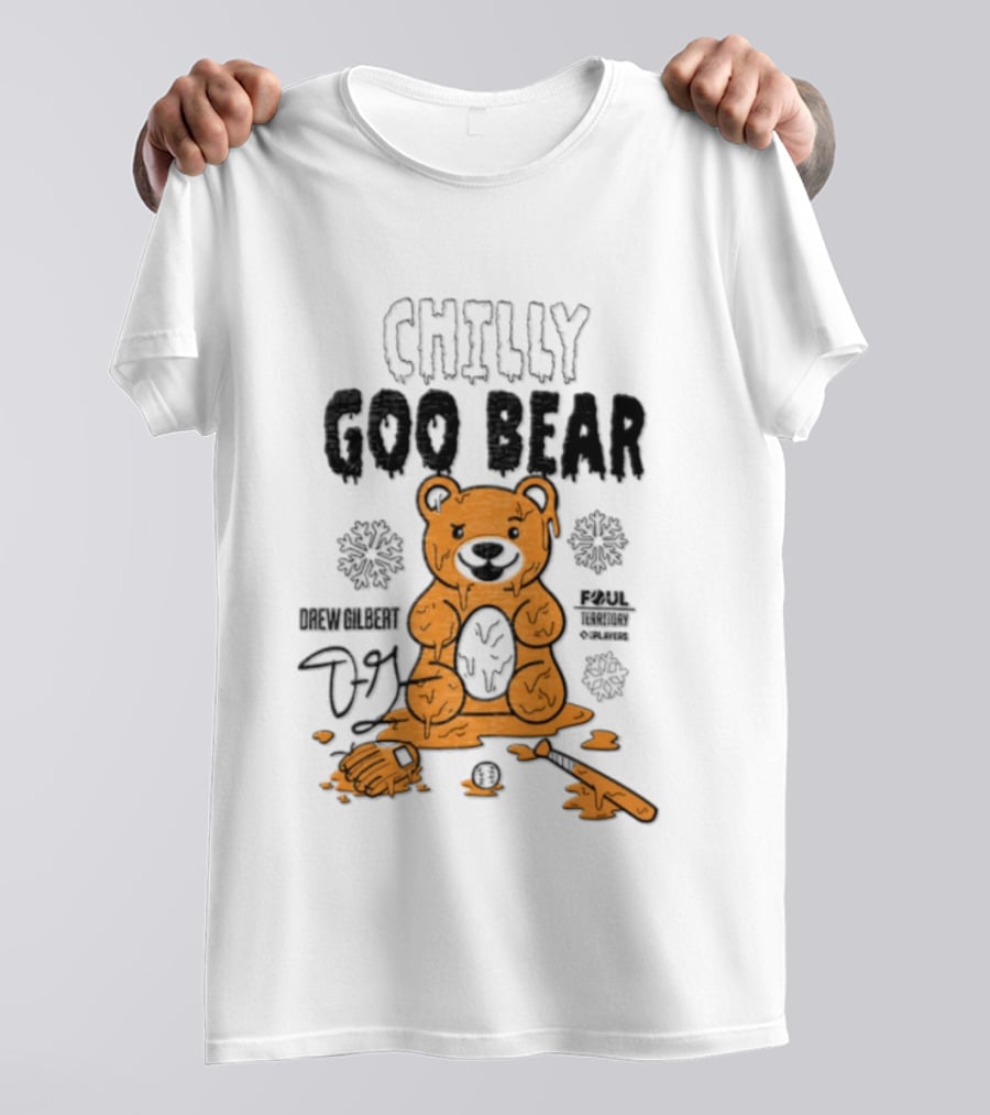Drew Gilbert New York Mets Chilly Goo Bear Foul Territory MLB Players T-Shirt