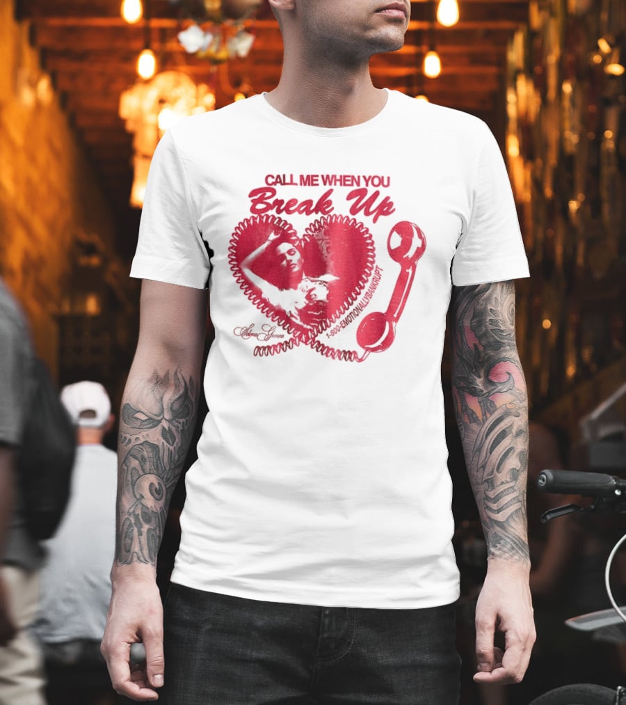 Selena Gomez Call Me When You Break Up Heart Wrench T-Shirt