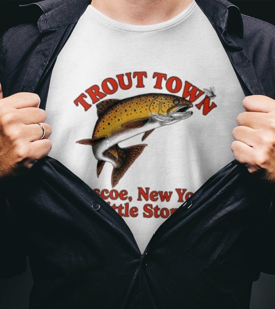 Trout Town Roscoe New York Little Store Fish T-Shirt