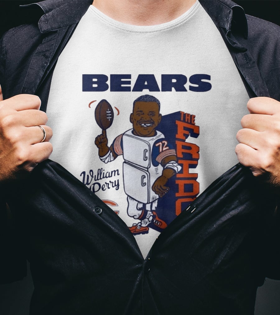 Chicago Bears William Perry The Fridge 72 Football T-Shirt