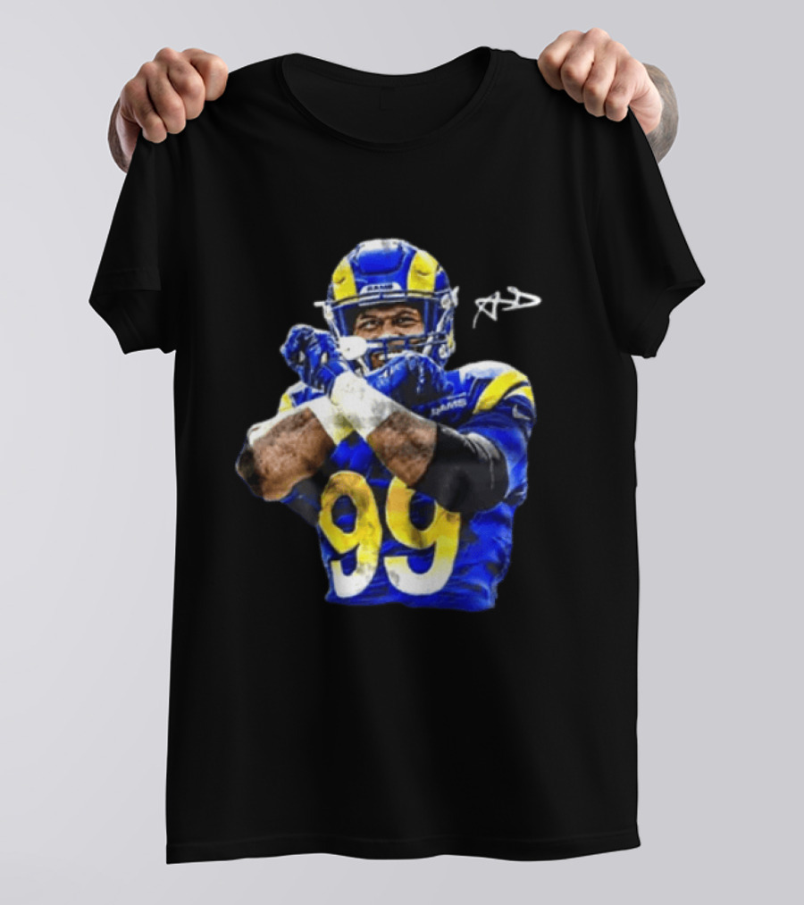 Aaron Donald Los Angeles Rams 99 The Return Signature NFL Football Star T-Shirt