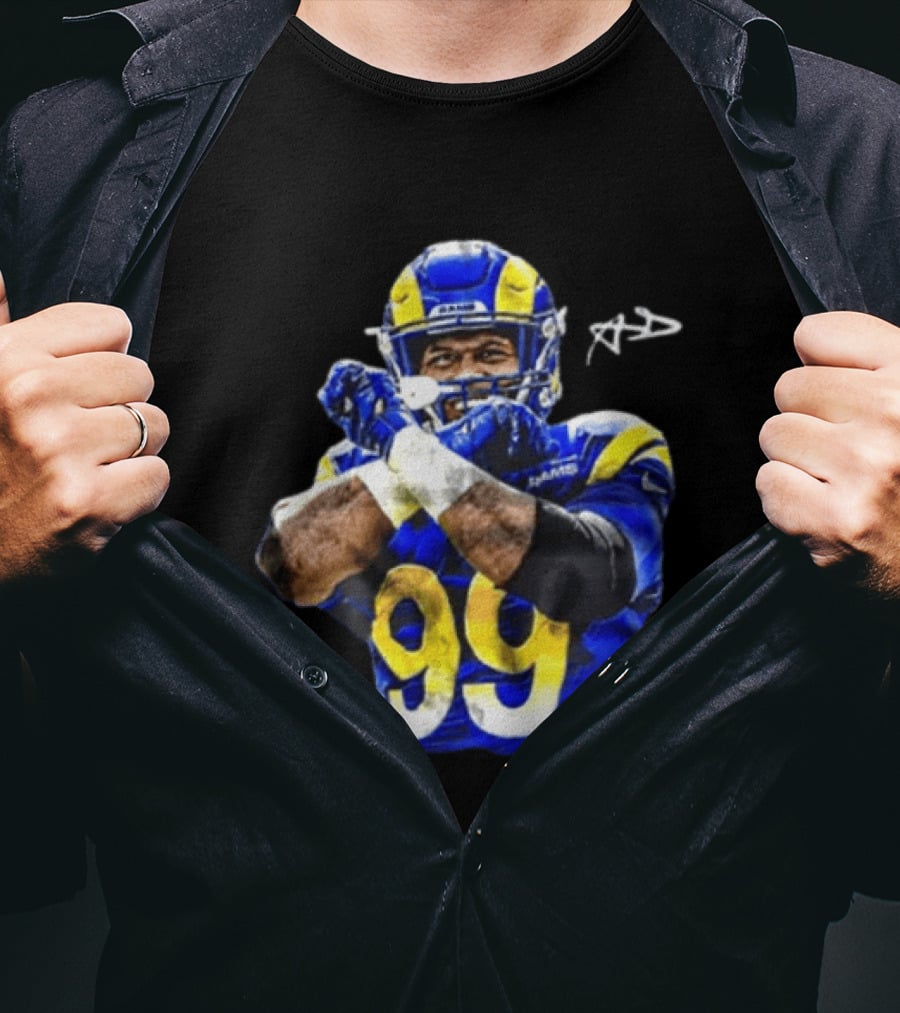 Aaron Donald Los Angeles Rams 99 The Return Signature NFL Football Star T-Shirt