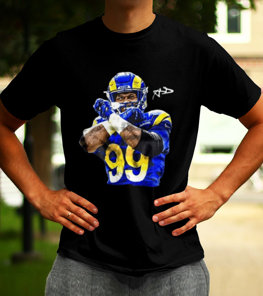 Aaron Donald Los Angeles Rams 99 The Return Signature NFL Football Star T-Shirt