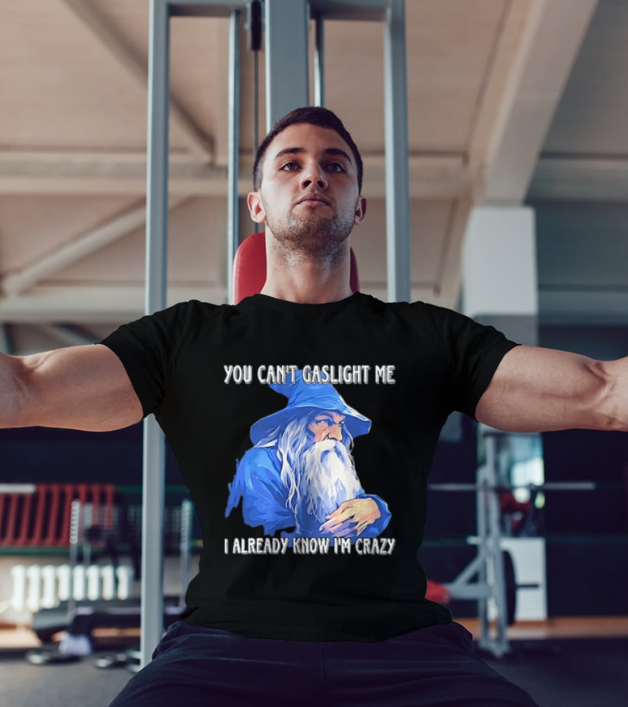 You Can't Gaslight Me I Already Know I'm Crazy Wizard Robe And Hat T-Shirt