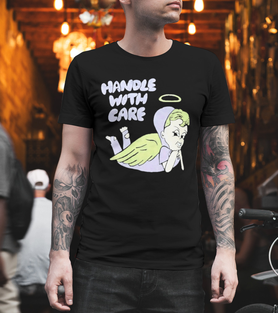 Handle With Care Angel Pastel Halo Wings T-Shirt