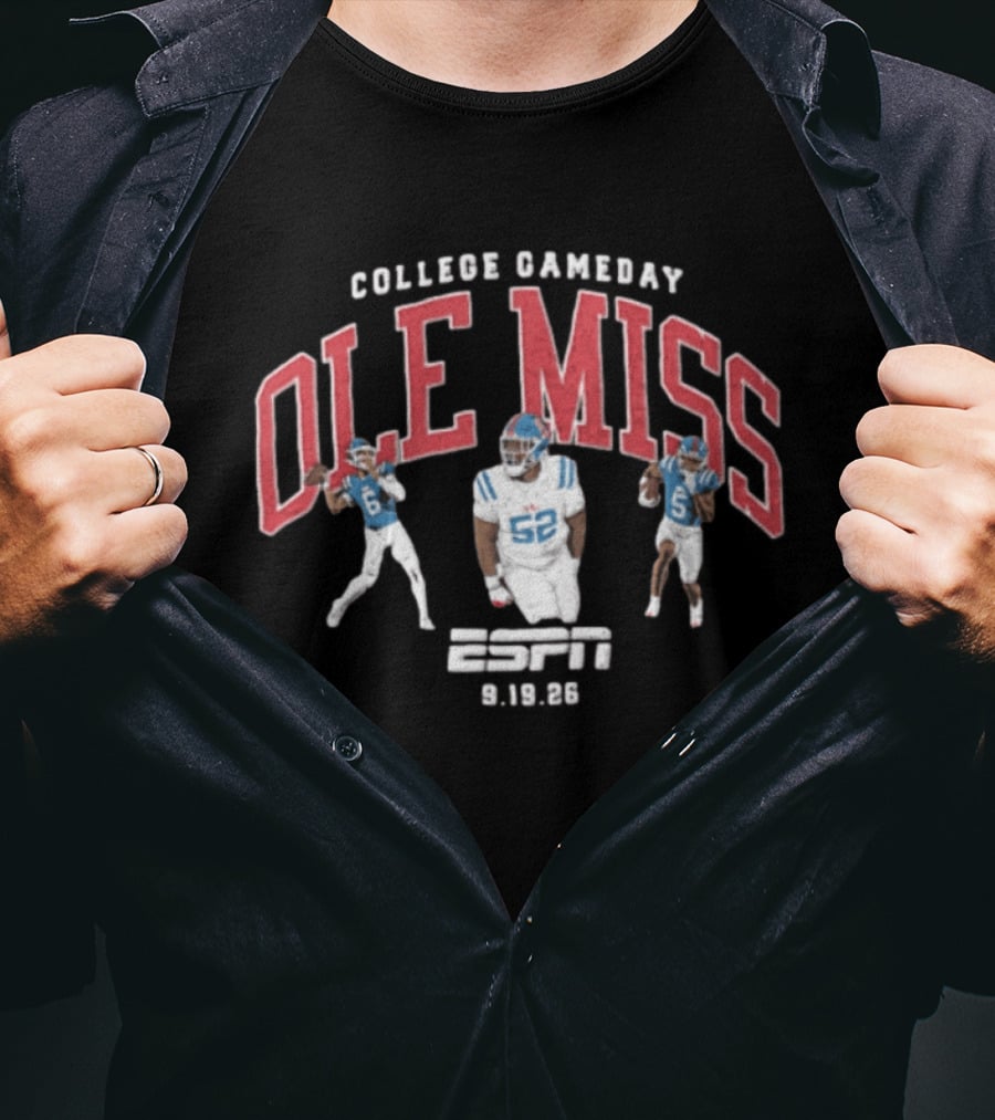 College Gameday Ole Miss Rebels ESPN 9.19.26 T-Shirt