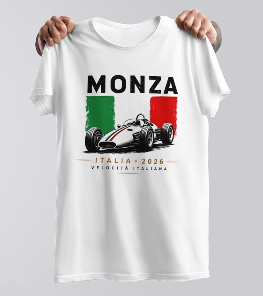 Monza Italia 2026 Velocita Italiana Formula 1 Racing Italian Flag T-Shirt