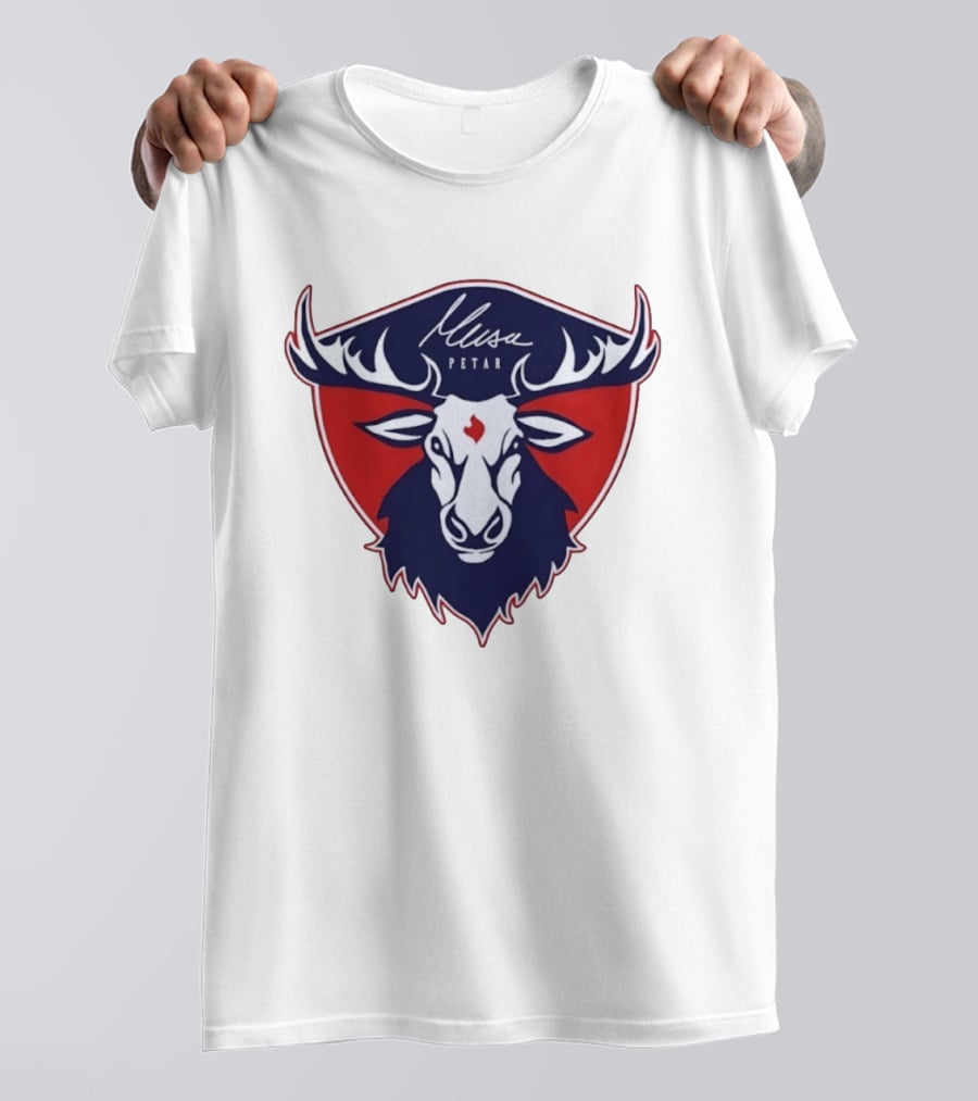 Musa Petar Moose Shield Animal Crest T-Shirt