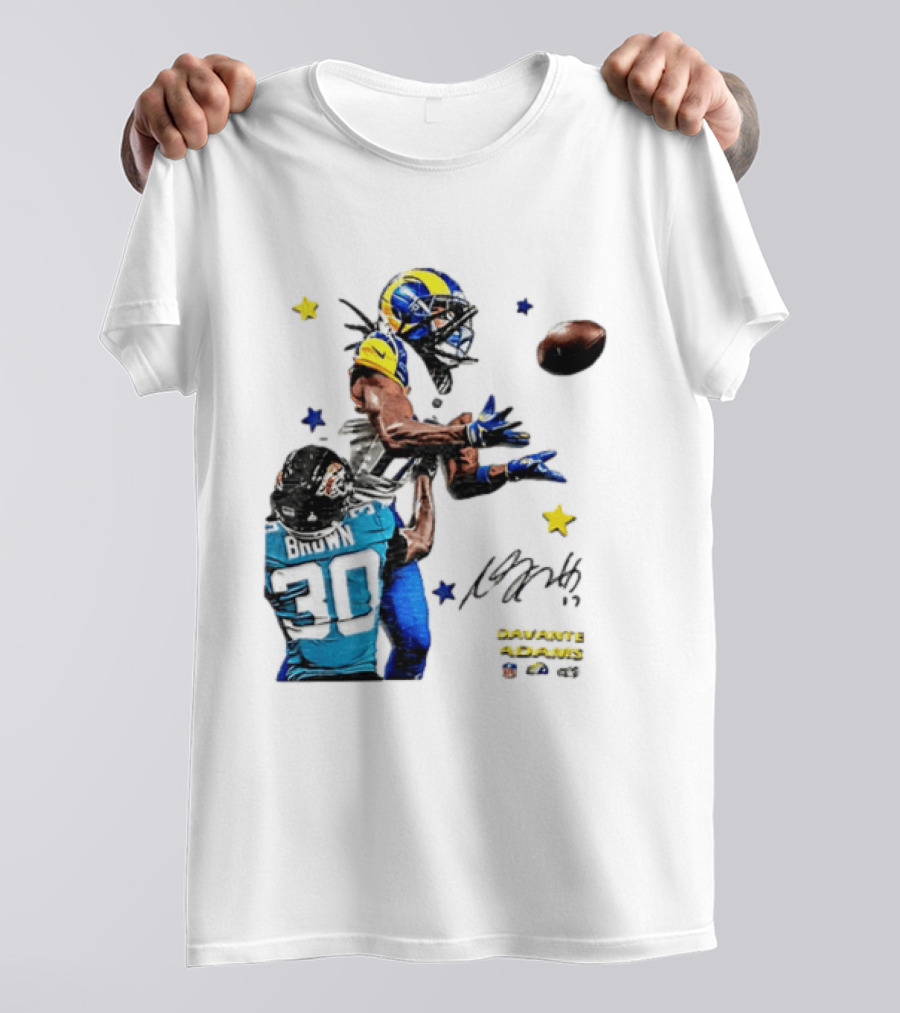 Davante Adams Las Vegas Raiders Brown Football Catch Duel T-Shirt
