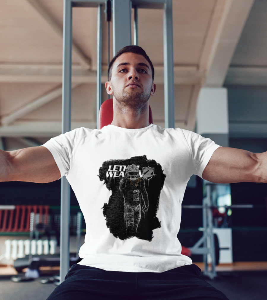 Las Vegas Raiders Davante Adams Lethal Weapon 17 Silver And Black Football T-Shirt