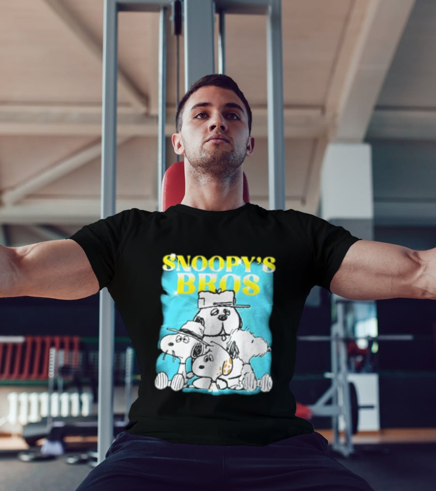 Snoopys Bros Cartoon Dogs Sparkles Blue Bootleg T-Shirt