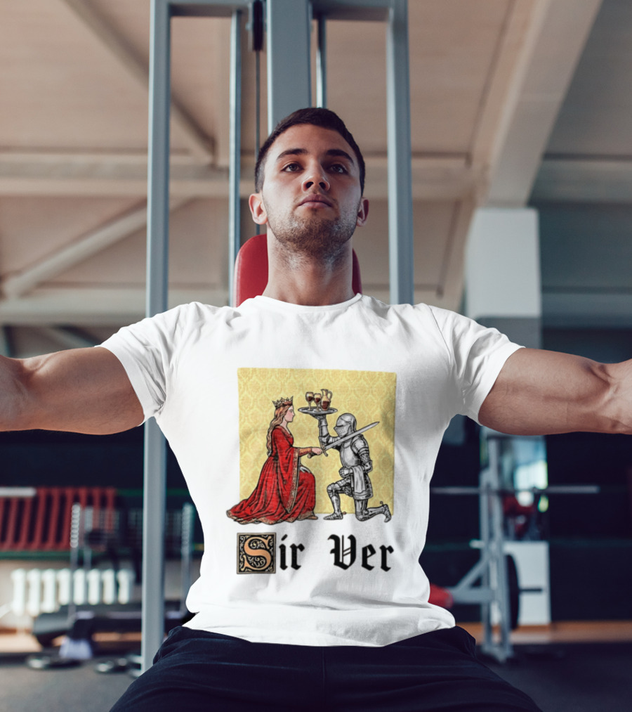 Sir Ver Knight Serving Wine To Queen Medieval Fantasy T-Shirt