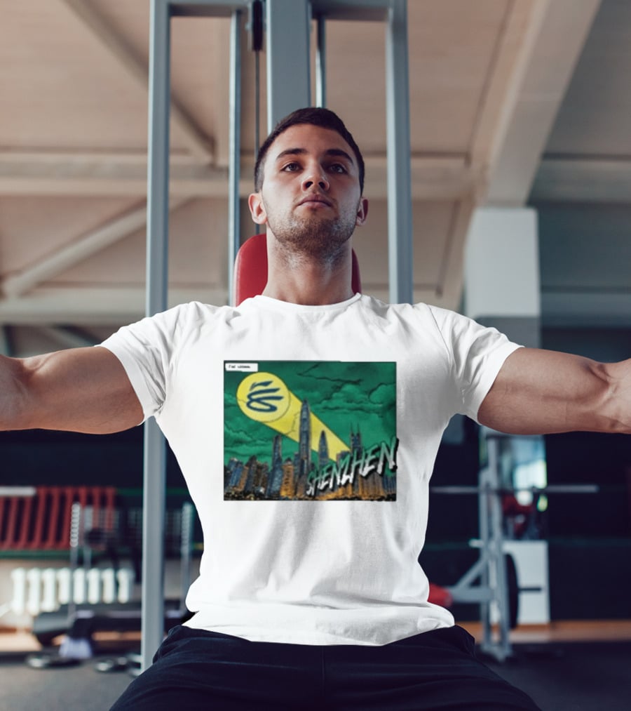 Stephen Curry Li Ning X Curry China Tour Shenzhen City Skyline Spotlight T-Shirt