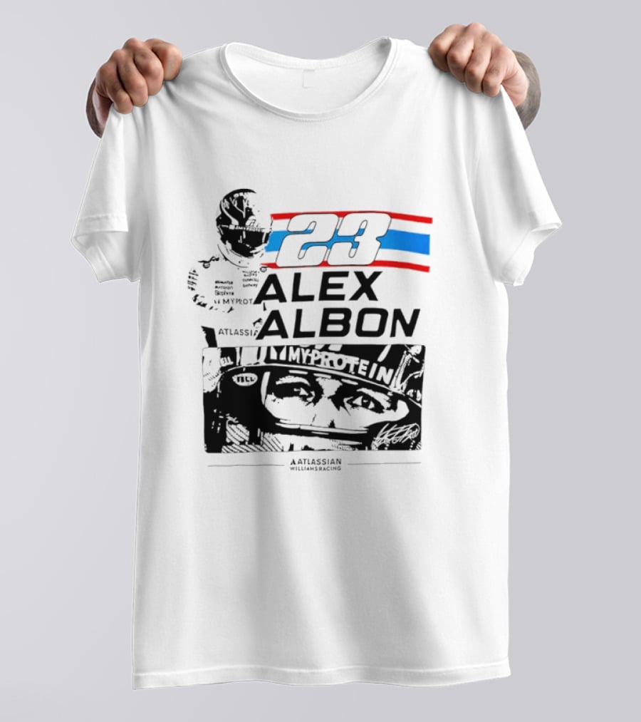 Alex Albon 23 Williams Racing Atlassian Myprotein T-Shirt