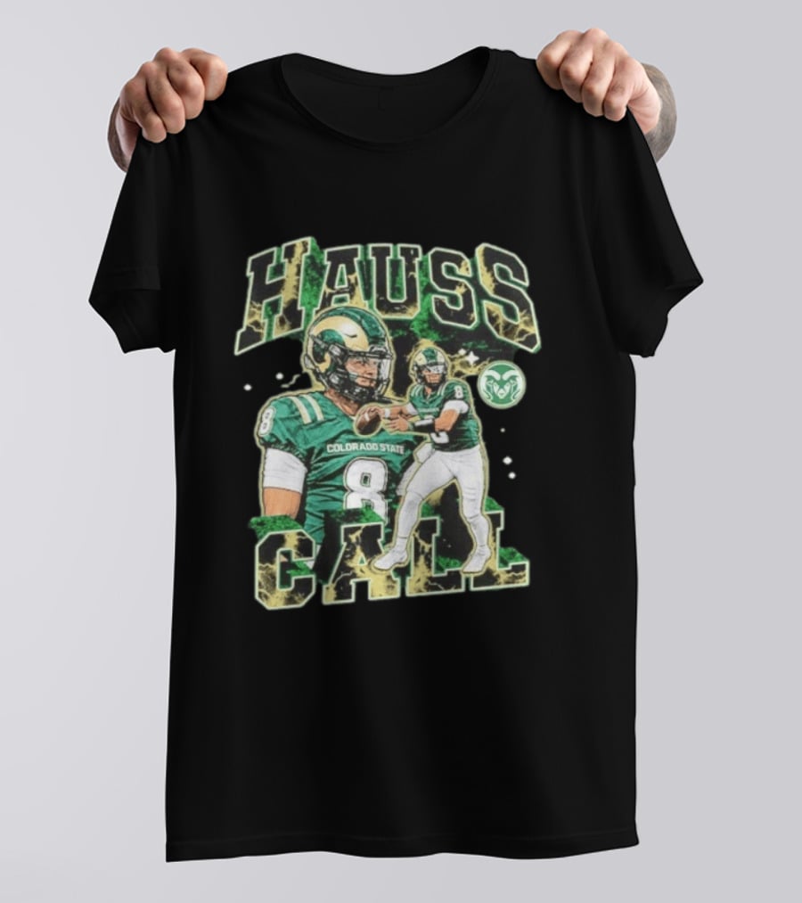 Hauss Call Colorado State Rams Number 8 Football Player Collage T-Shirt
