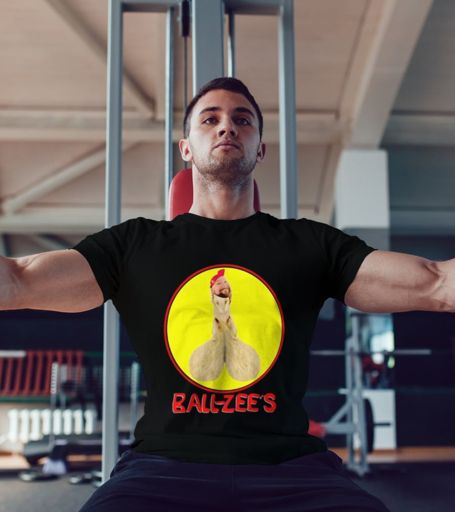 Ball Zee's Squirrel Meme Circle Red Cap T-Shirt