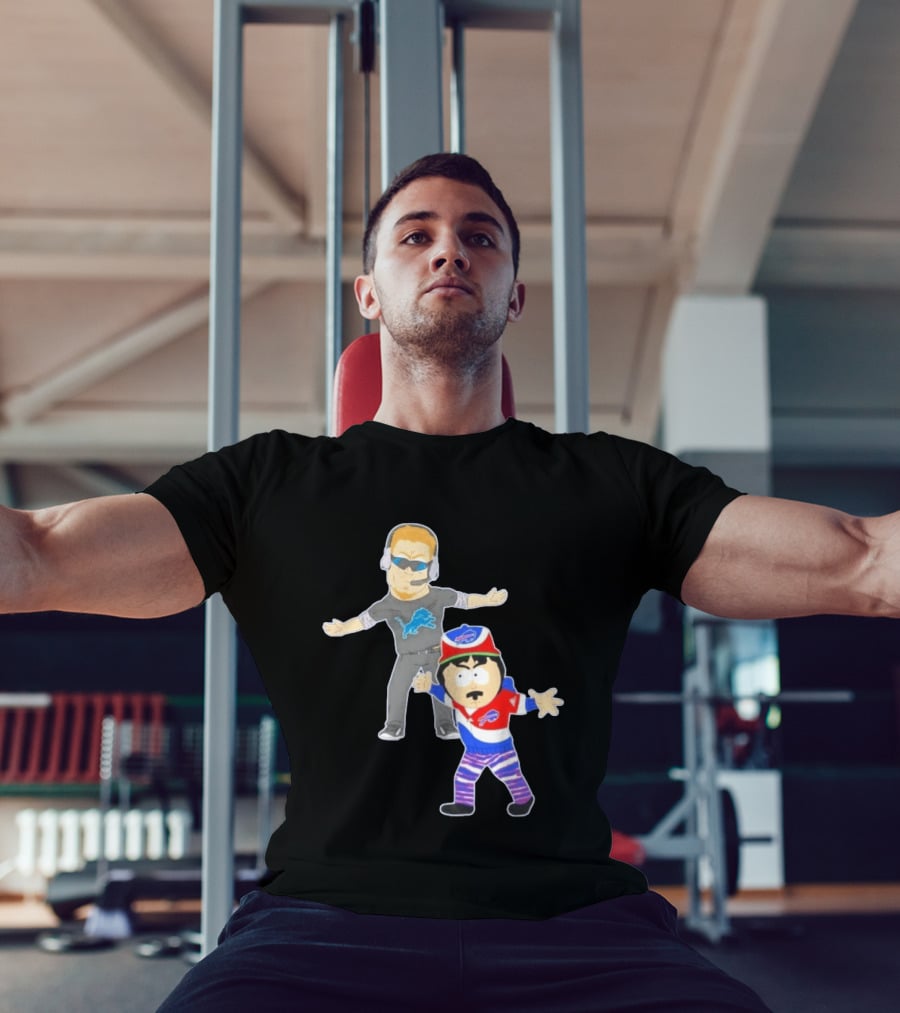 Buffalo Bills Detroit Lions South Park Crossover Motown Bro Down T-Shirt