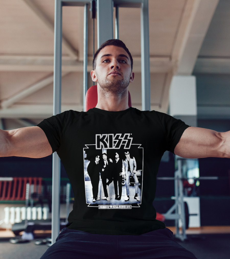 Kiss Dressed To Kill Since 1975 Rock Music Band T-Shirt