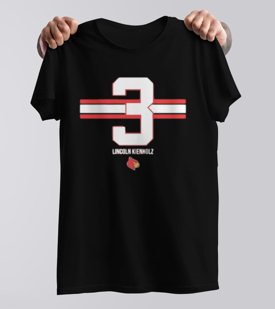 Lincoln Kienholz 3 Stripes Louisville Cardinals T-Shirt
