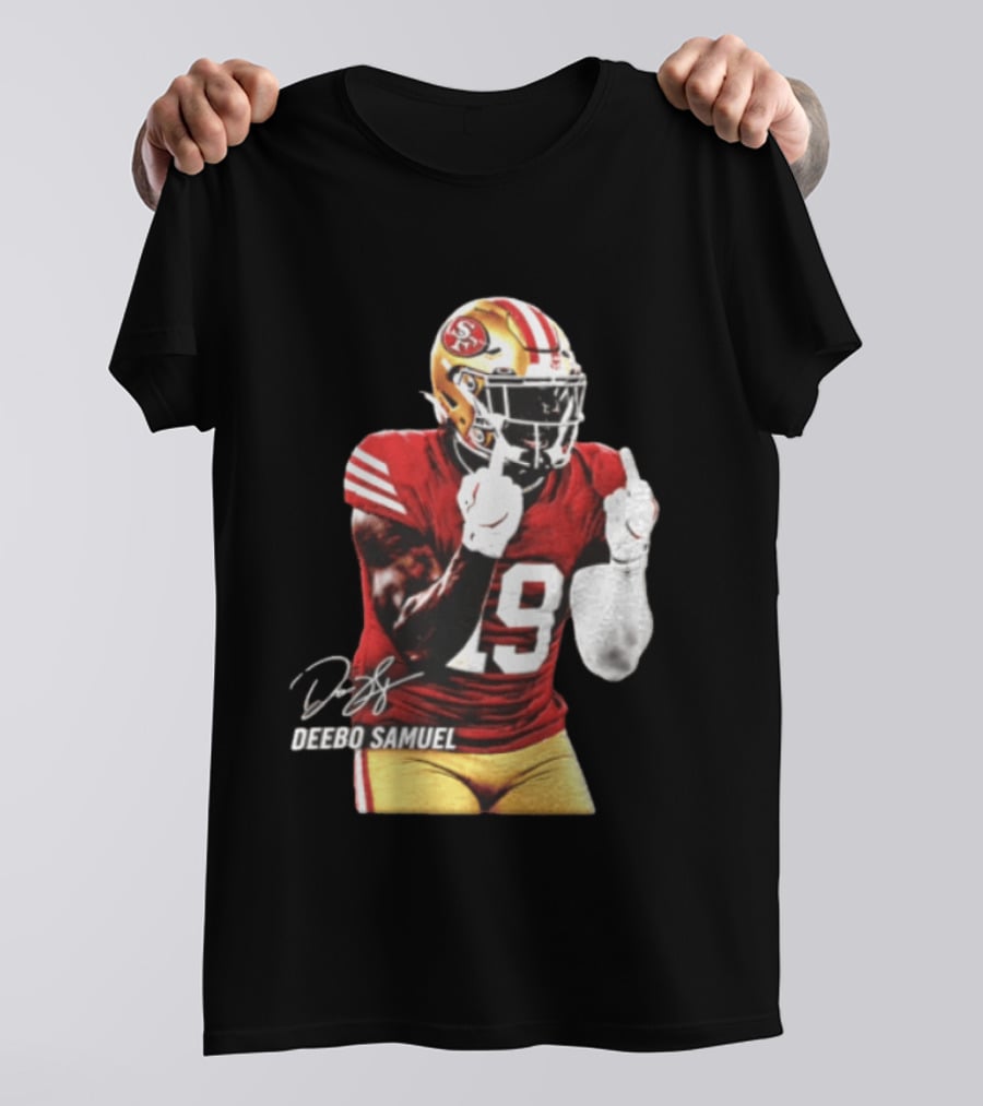 Deebo Samuel Number 19 San Francisco 49ers Signature Gesture T-Shirt