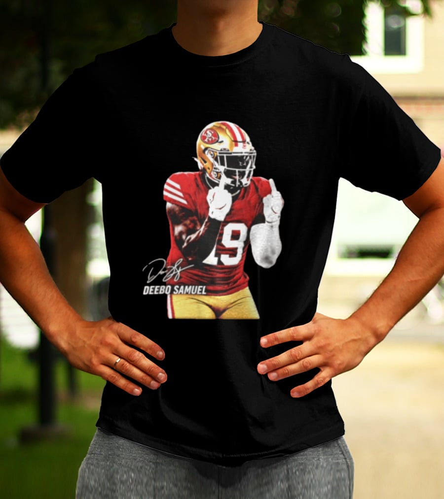 Deebo Samuel Number 19 San Francisco 49ers Signature Gesture T-Shirt