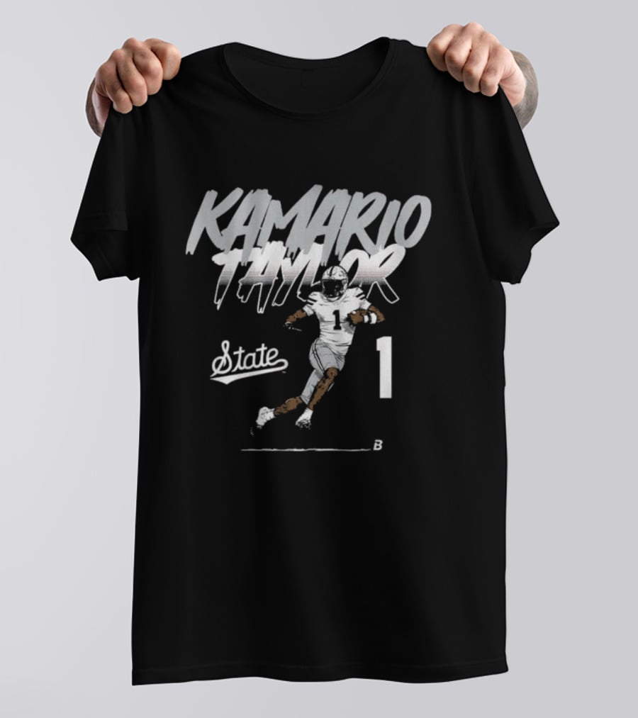 Kamario Taylor Number 1 Mississippi State Football Pose T-Shirt