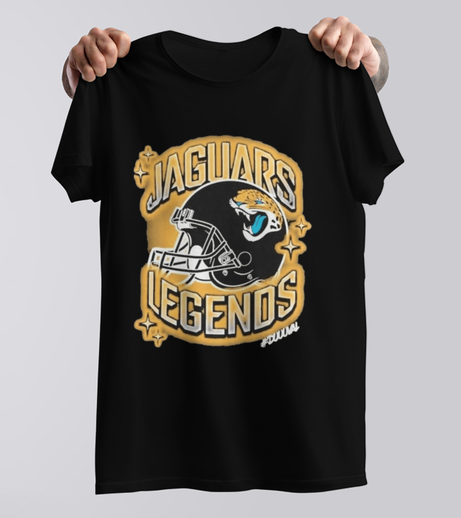Jacksonville Jaguars Legends DUUUVAL Football Helmet T-Shirt