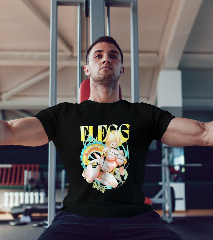 Elegg Illegal Waifus Electric Anime Character Beach Vibes T-Shirt