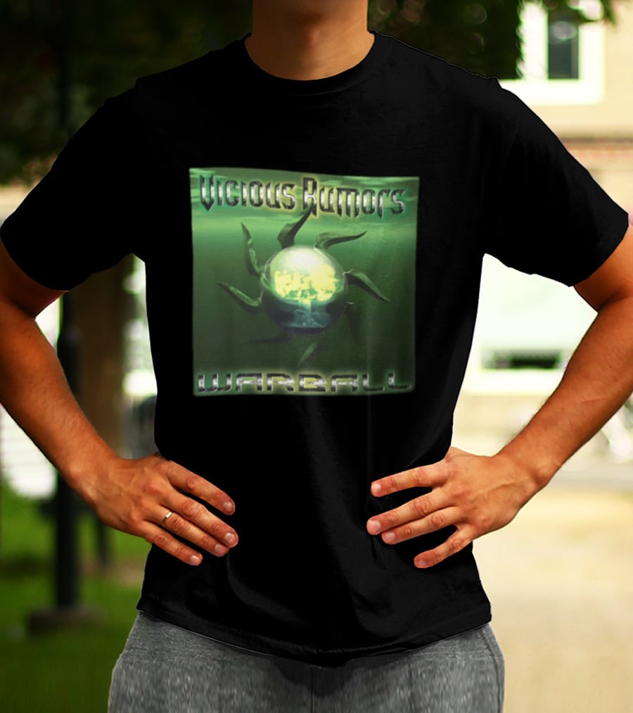Vicious Rumors Warball Album Cover Heavy Metal Band Music T-Shirt