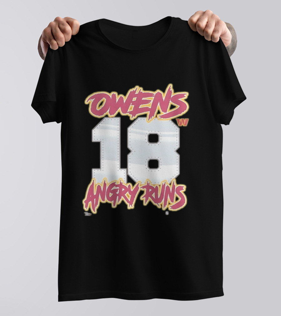 Owens 18 Washington Commanders Angry Runs Good Morning Football T-Shirt
