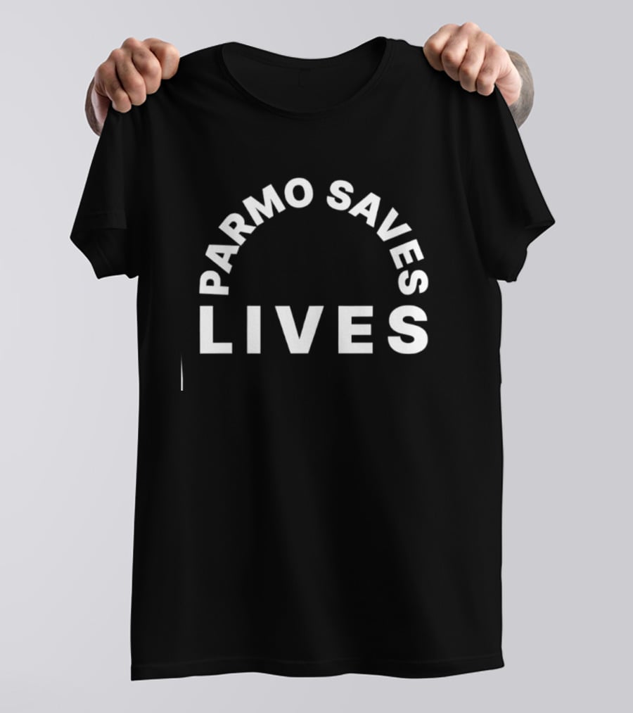 Parmo Saves Lives Teesside Middlesbrough Bold White T-Shirt