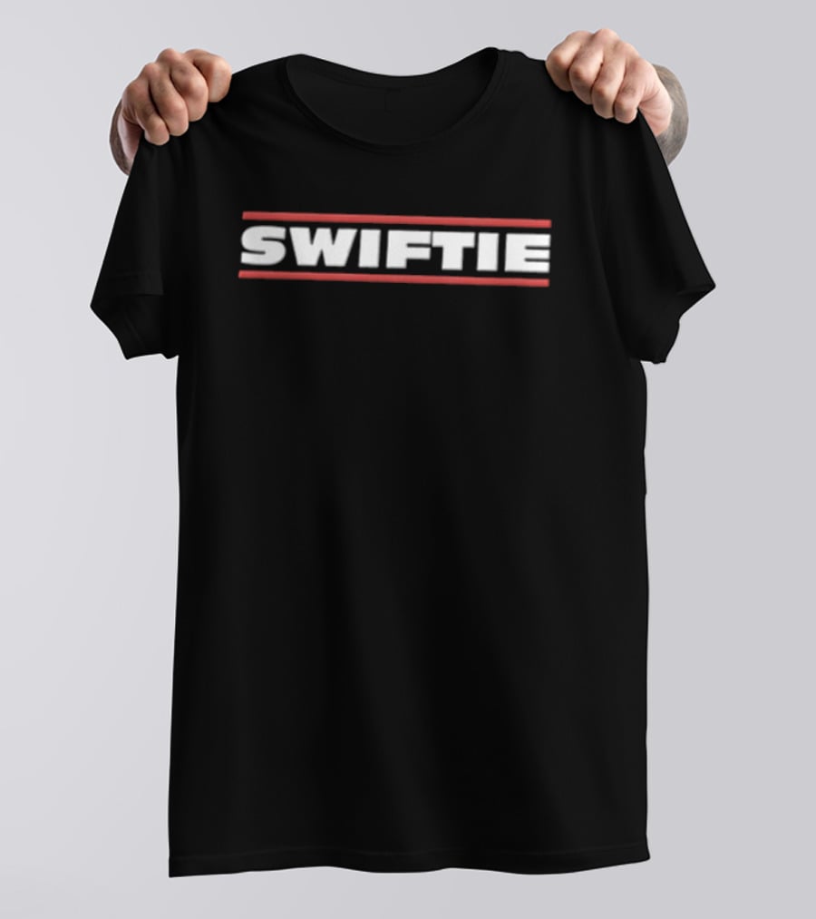 Swiftie Red Lines Parallel Bars White Block T-Shirt