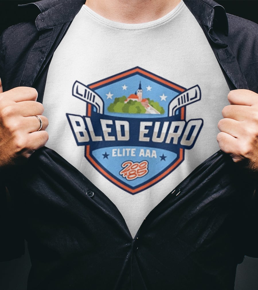 Bled Euro Elite AAA 2026 200x85 Tournament Series Hockey Shield T-Shirt