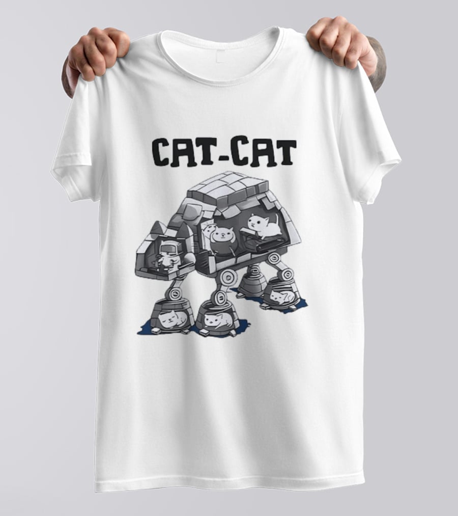 Cat Cat Walker Kittens Star Wars AT AT Sci Fi Feline T-Shirt