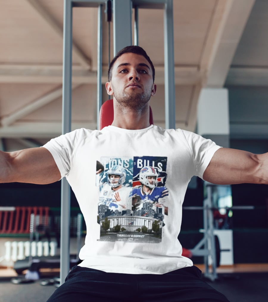 Jared Goff Detroit Lions Vs Josh Allen Buffalo Bills Thursday Night Football Week 02 6:30 PM ET T-Shirt