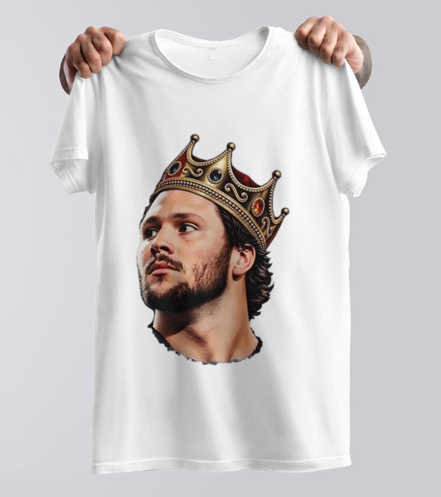 Josh Allen Buffalo Bills King Crown Football T-Shirt