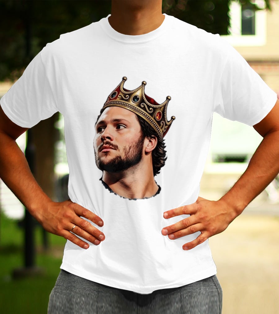 Josh Allen Buffalo Bills King Crown Football T-Shirt