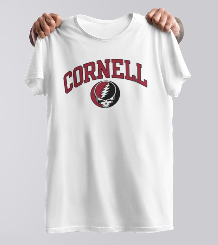 Cornell Football Grateful Dead Skull And Lightning Bolt Collaboration 2026 T-Shirt